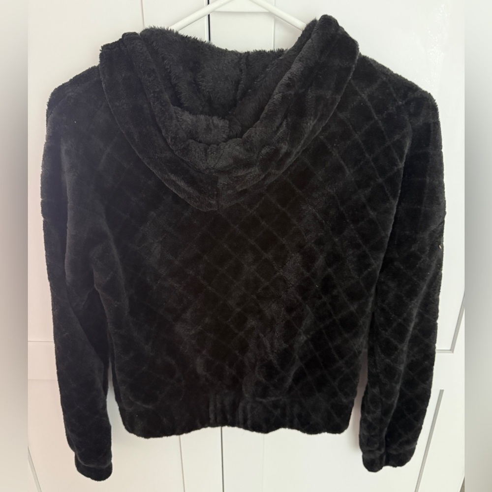 No boundaries juniors diamond quilted faux fur hoodie shorts set size small 3-5 - Picture 4 of 6